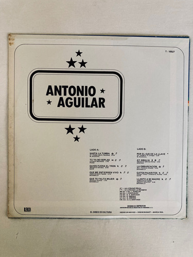 Antonio Aguilar / Antonio Aguilar Lp Vinilo 1975 Mx Estándar (Usado)