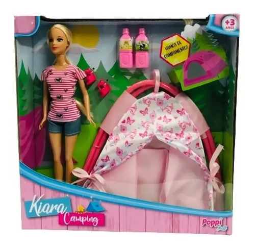 Muñeca Poppi Doll Kiara Camping Campamento Con Accesorios