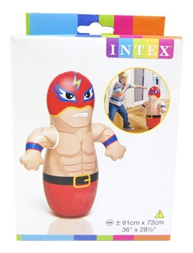 Muñeco Inflable Punching Bag Boxeador 91 X 51cm Intex