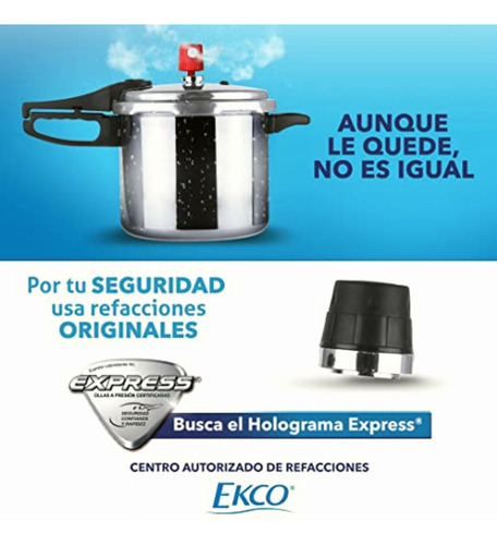 Olla De Presión Express Ekco De 11 Litros Color Plata,