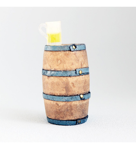 5 Barril De Cerveza En Miniatura Para Casa De Muñecas, Mini