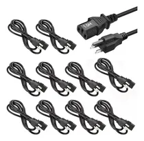 Comprar Cddgl 10pzs Lote De Cable Cable De Alimentación De Ca De 3 Clavijas Para Electrónica Poder Corriente Monitor Computadora 1.5m Tv Computadora Impresora Radio Monitor Portátil Y Más Negro
