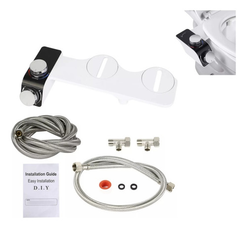 Kit Completo De Bidet Ducha Para Wc Inodoro Boquilla Dual