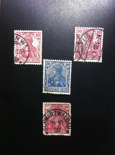 5 Estampillas Alemania 1880 & 1920 Oferta + Regalo