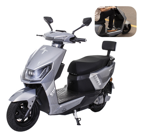 Scooter Moto Elétrica 1000w Dispensa Carteira Wehawk Super Cor Prateado