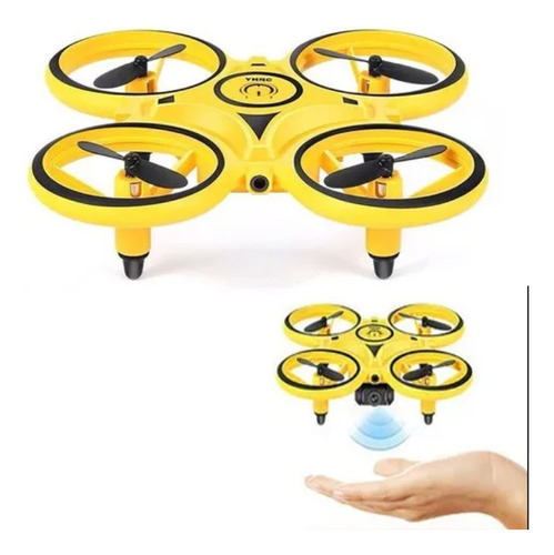 Drone Cuadricóptero Acrobático Stunt Con Sensor Gesture, 1 U Color Amarillo