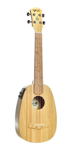 Ukulele Seizi Bali Pineapple Tenor Elétrico Solid Bamboo