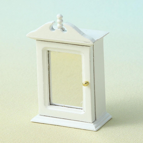 1/12 Dollhouse Wardrobe Pretend Play Toy Accessory White
