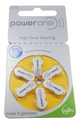 Pilas para audífonos PowerOne 675 Implante Plus, 5 obleas - Auriseo