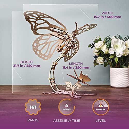 Ugears Mariposa 3d Mechanical Auto Ensamblaje Madera Diy