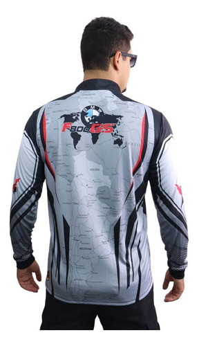 Imagem 2 de 7 de Camiseta Brk Motociclismo Big Trail F800 Gs Map Com Fpu 50+