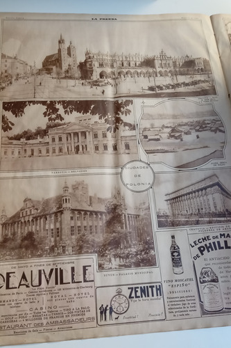 Suplemento La Prensa Año 1928 El Bolsón Geba Polonia Teatro (Usado)