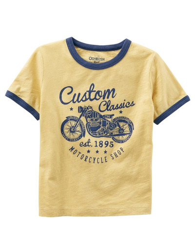 Nuevo Oshkosh Motocicleta Custom Classics Tee Gráfico Niños