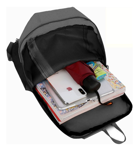 Mochila Notebook Escolar Faculdade Masculina Feminina Barata Cor Preto Desenho Do Tecido Liso