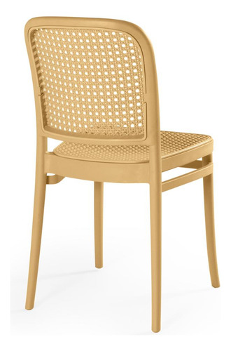 Mesa De Jantar Eiffel Preta 120x80cm Com 4 Cadeiras Roma Cor Nude