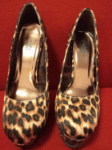 Stilletos Altos Leopardo. Taco 14 Cm