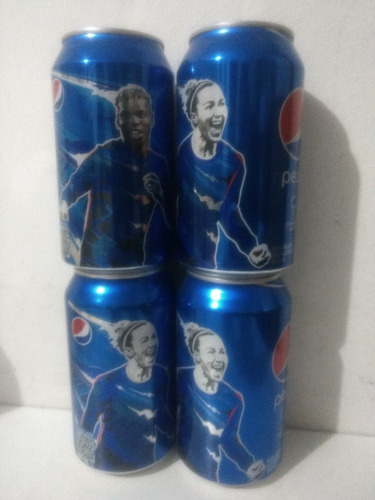 Lote 4 Latas Champions League, Pepsi Vacías (3 Repetidas).