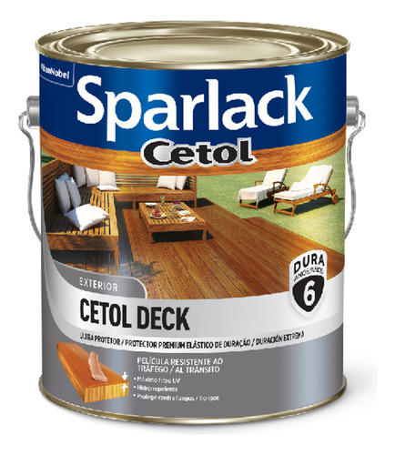 Cetol Deck Semibrilho Natural 3,6l Sparlack