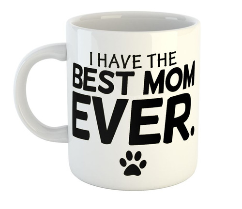 Taza De Ceramica Dia De La Madre Best Mom Pet Lover M2