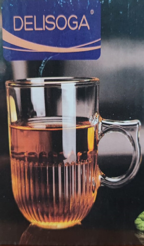 Tazas Vidrio Transparente Global 250ml - Pack 6