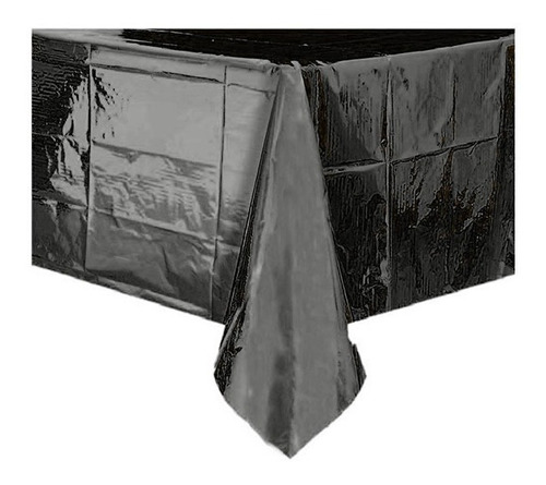 Mantel Metálico Para Decoración De Mesa Rectangular Negro