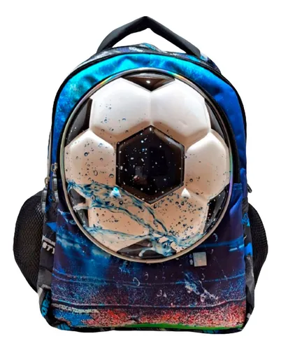 Mochila Escolar Pelota De Fútbol Football 16 Pulgadas Zq009