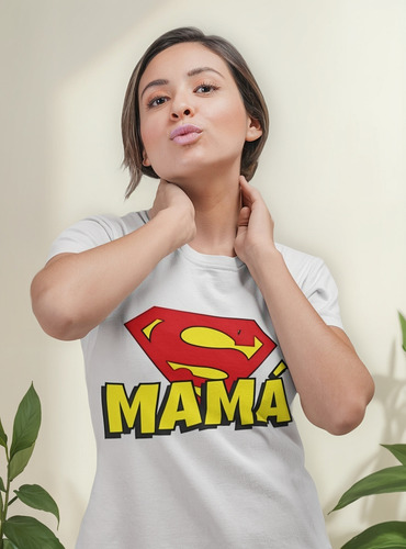 Polera Super Mama Heroina Estampadas Algodon
