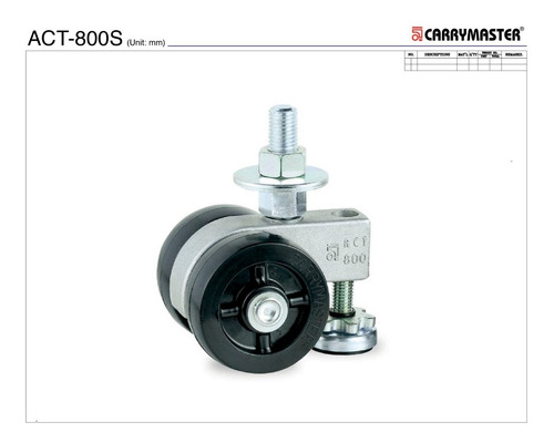 Imagen 3 de 5 de Rodaja Con Doble Rueda Niveladora Carrymaster Act-800s