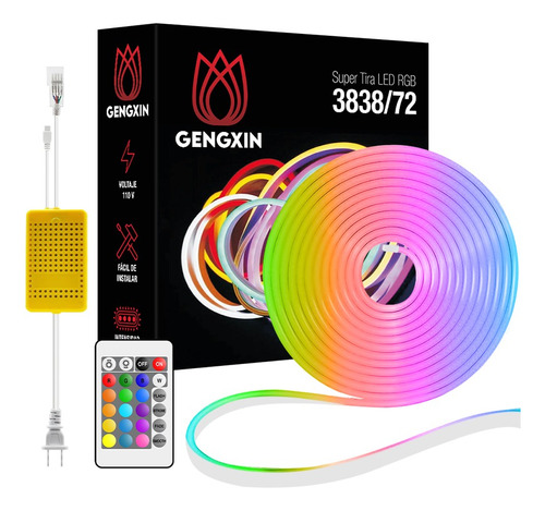 Manguera Neón Flex Rgb 25 Mts Resistente Al Agua