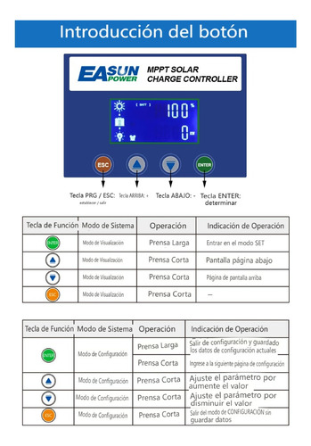 Controlador De Carga Solar Lcd Mppt 60a 12v/24v/48v 180voc Gris