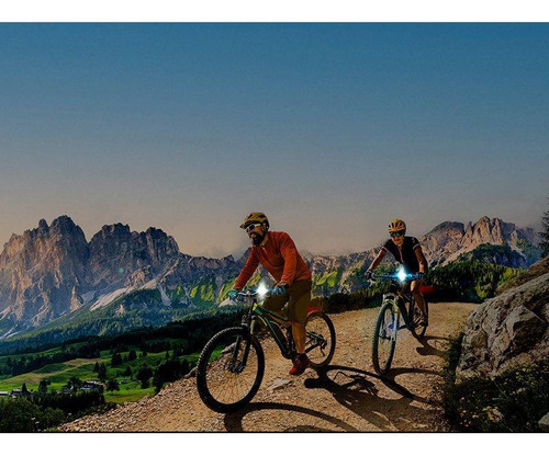 Kit Luminoso Lanterna Farol Bike Led Don-100 Recarregável Ta