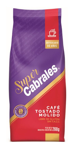 Imagen 1 de 1 de Café Molido Tostado Super Cabrales Libre Gluten Sin Tacc