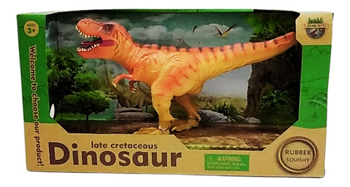 Dinosaurio Figura Soft 26cm T-rex Naranja Jurassic Colecc Ed