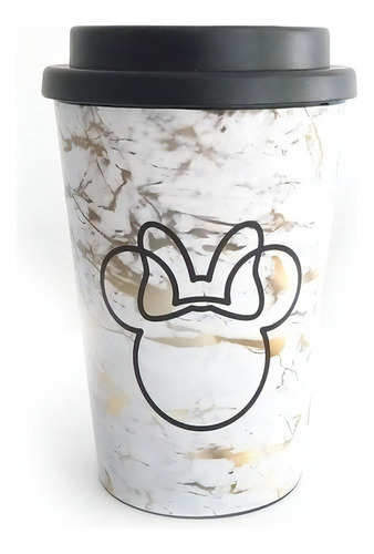 Vaso De Cafe Minnie Mouse 390ml Color Dorado