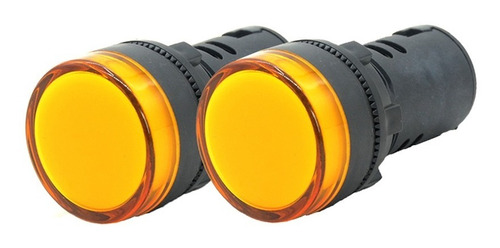 Luz Piloto Led Amarillo 22mm 220v Pack 2 Unidades