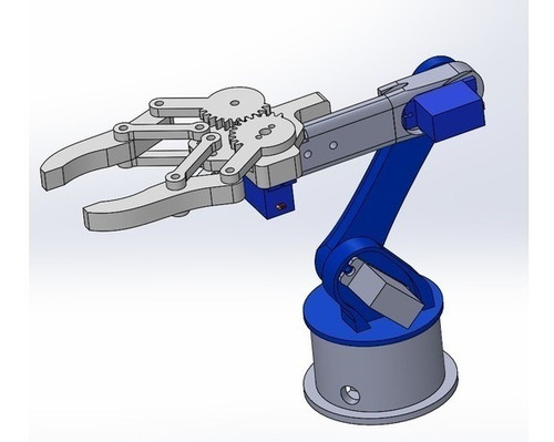 Imagen 1 de 9 de Brazo Robotico Arduino 4 Servos 4 Dof Grados Libertad Sg90