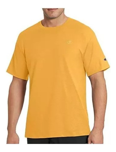 Polera Champion De Hombre De Algodón Color Amarillo