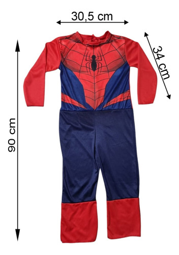 Disfraz Spiderman Con Mascara Niño Infantil Hombre Araña Azul 0