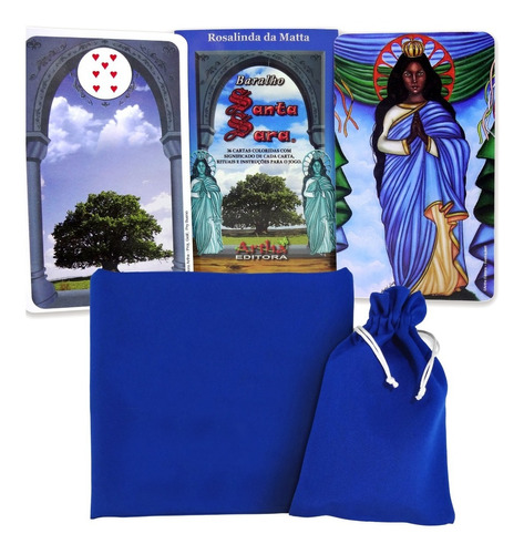 Baralho Tarot  Lenormand Cigano Santa Sara + Toalha Saquinho