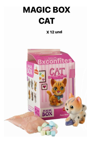 Magic Box Cat X12und/juguete Sorpresa+candy Sin Azucar