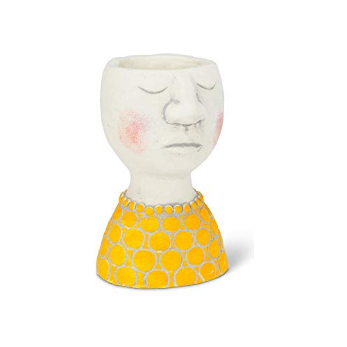 Macetero Forma De Cabeza De Mujer Pequeña, 6 De Alto,...