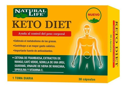 Natural Life Suplemento Keto Diet Control Peso X30 Cap