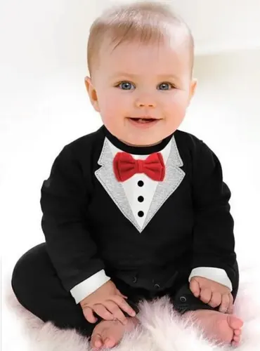 Mameluco de smoking para bebe best sale
