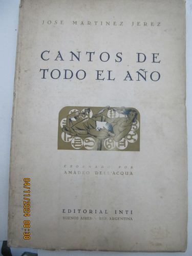 Cantos De Todo El Año Jose Martinez Jerez Ejemplar 731 1943 (Usado)