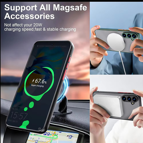 Funda Magnética Para Teléfono Samsung Galaxy A56 A36 A55 A16 A35 A25 A54 A53 A33 A15 A13 A14 A52 A32 A12 Funda A Prueba De Golpes
