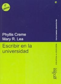 Escribir En La Universidad - Phyllis Creme