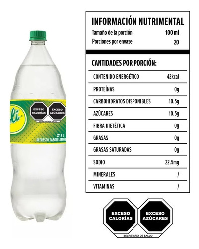 Refresco Yoli Sabor Limón 4 Piezas De 2 Litros C/u