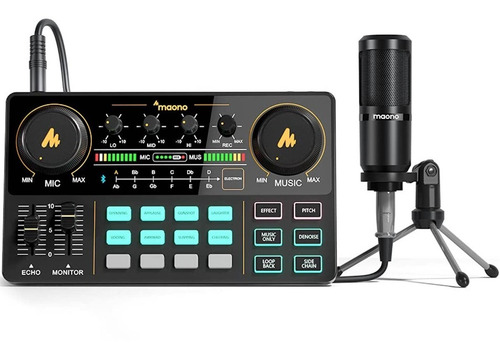 Imagen 2 de 7 de Maono Au-am200 Pack Streaming Placa + Micrófono + Accesorios