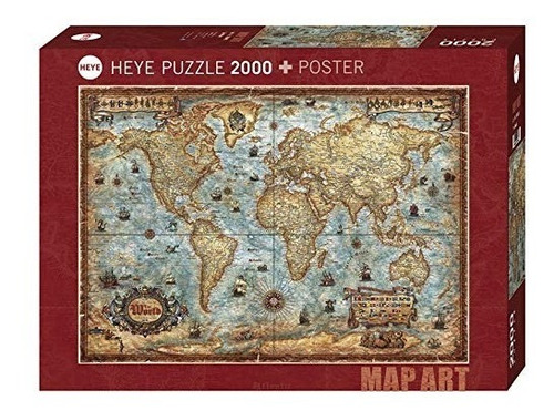 Puzzle 2000pz Map Art - Heye 29845