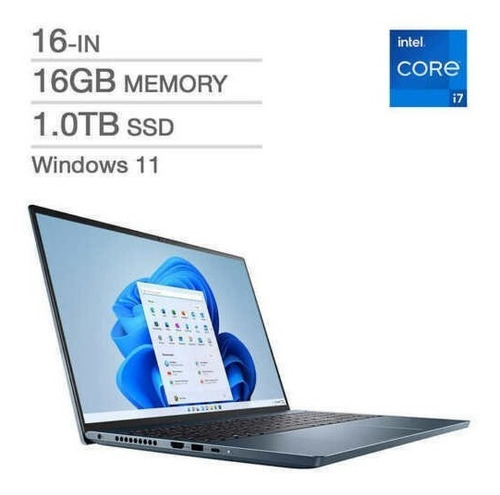 Imagen 1 de 5 de Laptop Dell 16 3k I7-11800h 16gb 1tb 11a Gen Barracuda